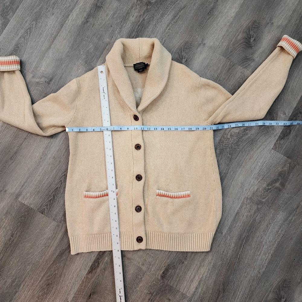Pendleton Cardigan Tan Aztec Sweater Cotton Shawl Collar Southwestern Western L - Picture 14 of 15